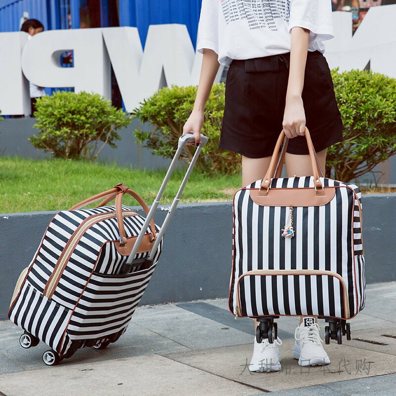 拉桿包 旅行包 旅行袋 後背包 日本拉桿包旅行包女大容量手提時尚短途旅游行李箱袋可愛輕便潮包 全館免運