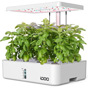 【日本代購】iDOO 水耕植物培育機 蔬菜 水果 12株 白色