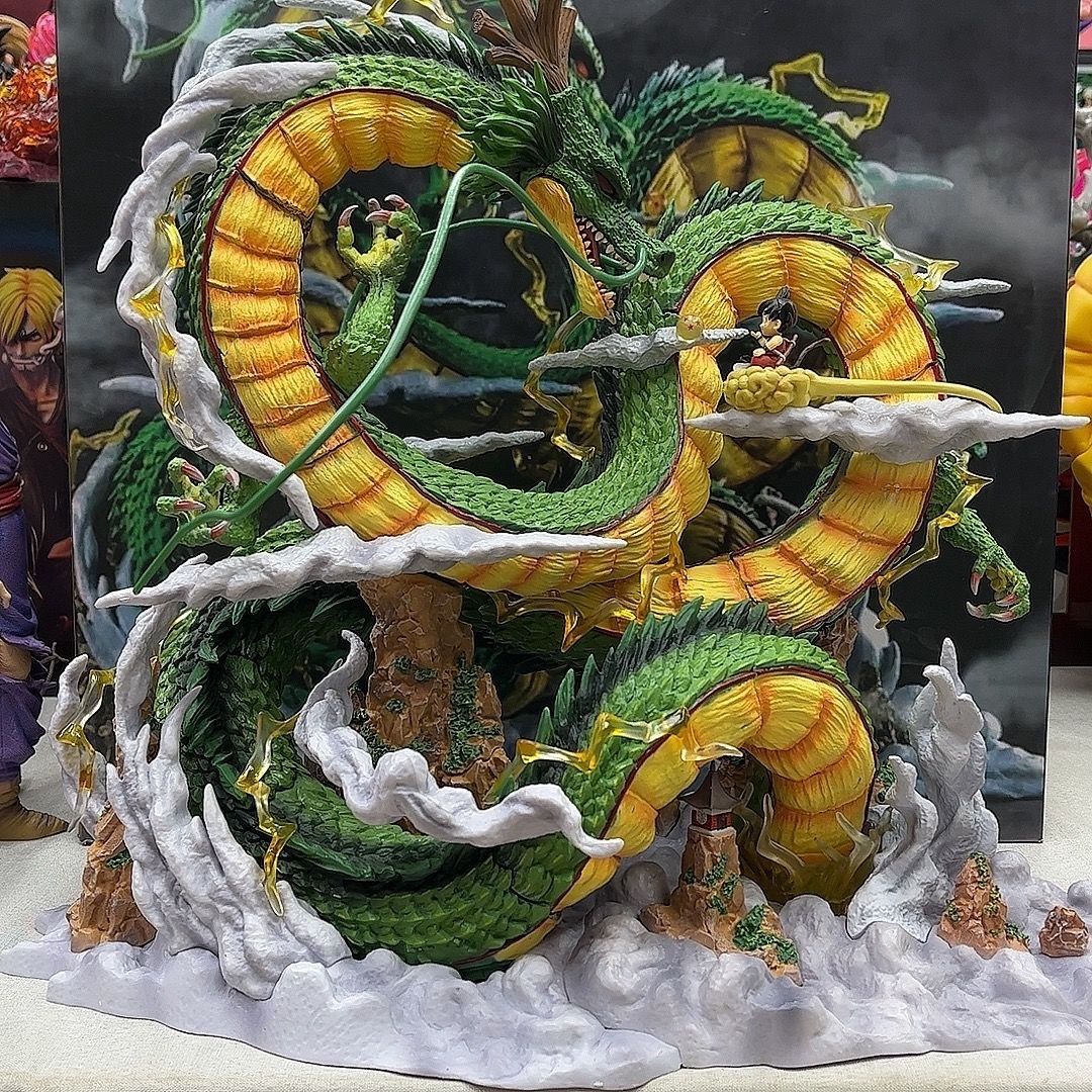 七龍珠手辦 神龍與小悟空手辦 場景雕刻模型手辦擺件禮物【北歐居家生活】