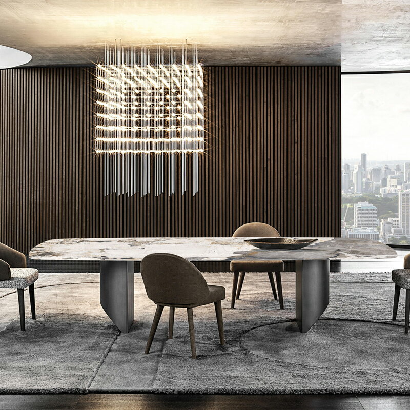 餐桌 椅 家用 長方形 簡約戶外 3米大板桌子 島臺