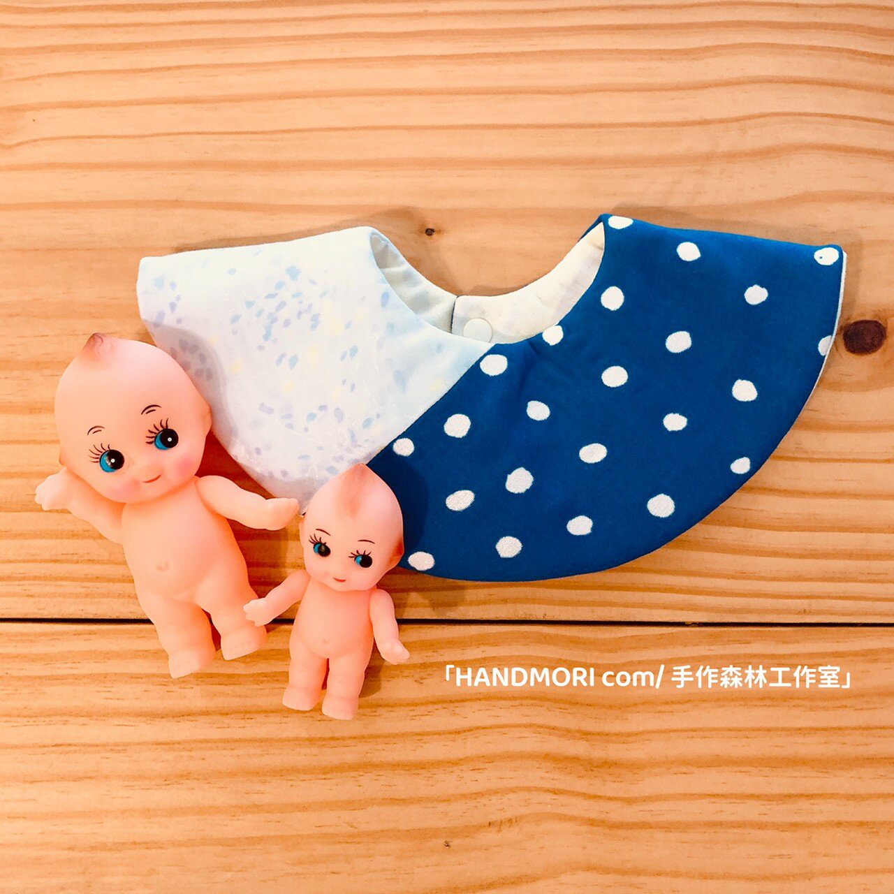 手作森林【原寸紙型】大圓拼接圍兜 B款 附步驟圖解 新生兒 口水巾 自有品牌紙型 NL00618