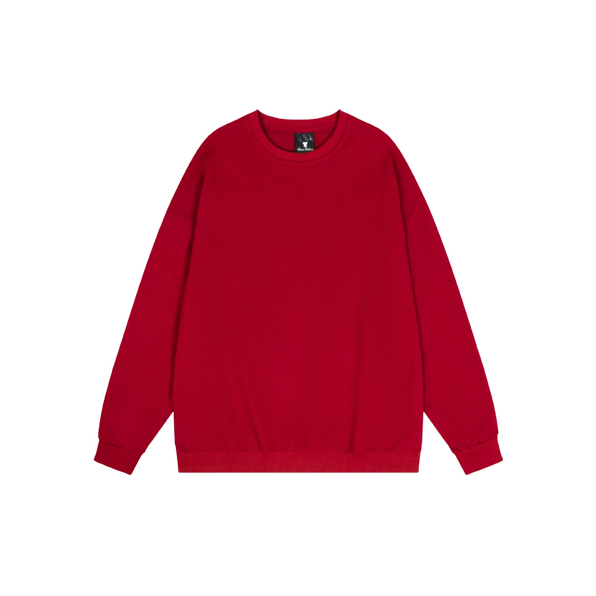 【喜挖】純色圓領斜紋T恤上衣全滌綸男女款長袖潮 0