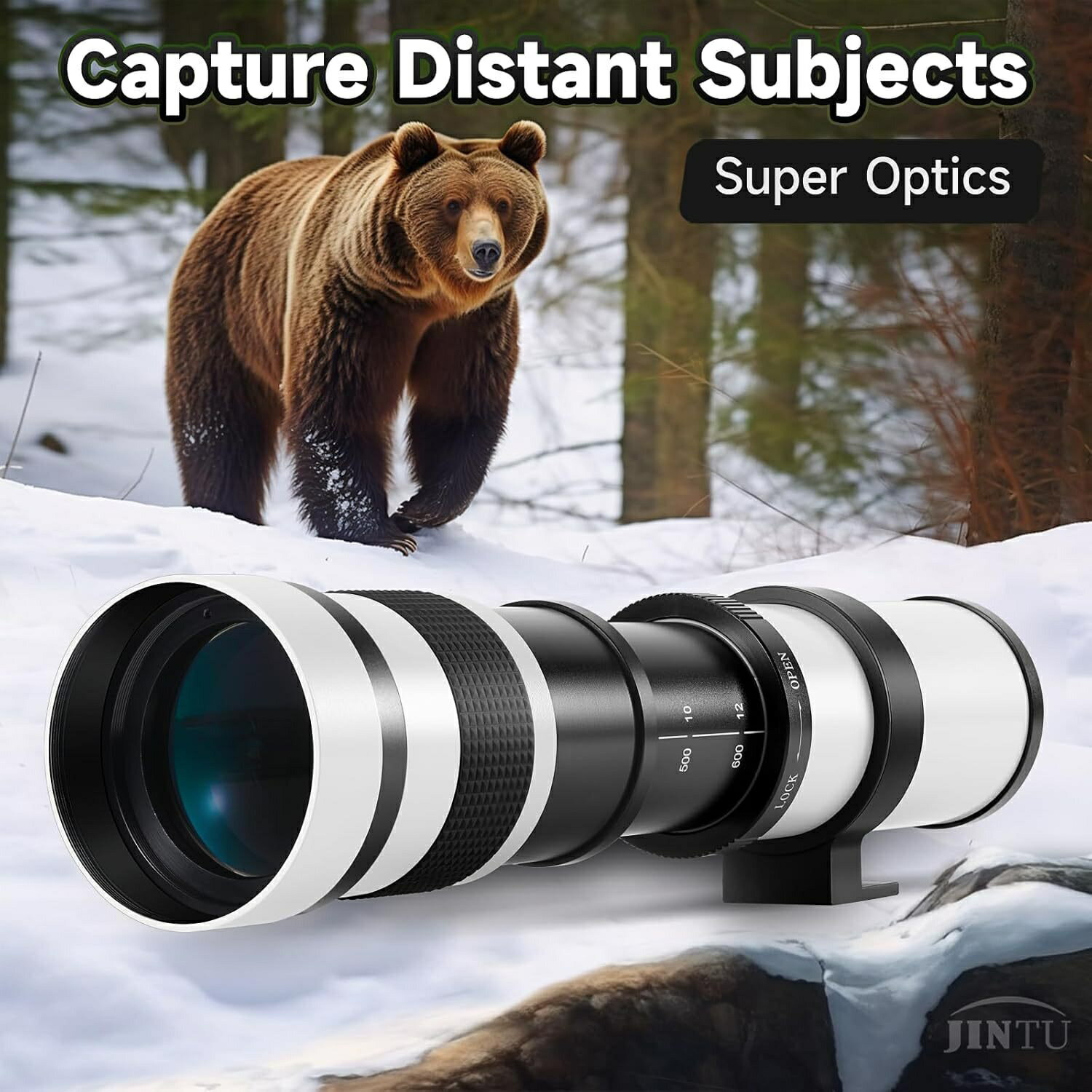 【超長焦變焦】手動鏡頭 長焦鏡頭 遠攝鏡頭 單反鏡頭 微單鏡頭 索尼E卡口 佳能EF卡口 尼康F卡口 白色鏡身 420-800mm 戶外打鳥觀景