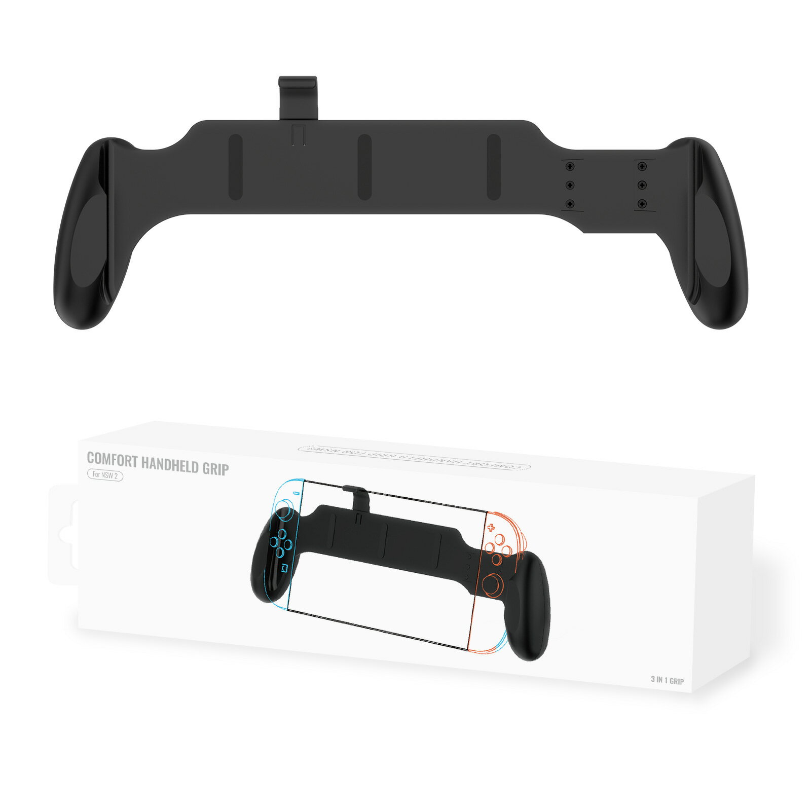 JYS新款Switch2通用型主機握把 相容Switch/OLED主機防滑握把