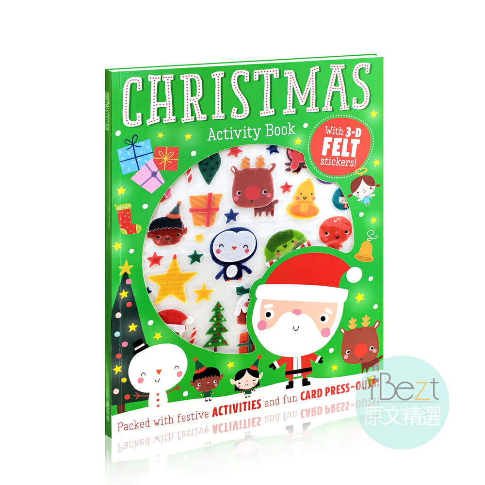 3D Felt Christmas Activity Book | 聖誕 | 外文 | 貼紙書 | 毛氈 | 操作 | 找一找 | 玩拼圖 | 找不同 | 拼字 | 勞作 |