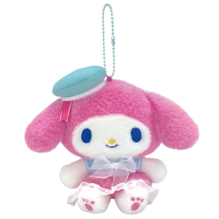 【震撼精品百貨】My Melody 美樂蒂~日本Sanrio三麗鷗 美樂蒂絨毛玩偶吊飾-海洋緞帶*21251