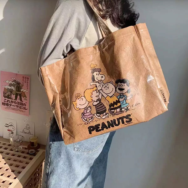 ANNAS 史努比防水牛皮紙包 透明包 果凍包 塑膠牛皮紙袋 包 手提袋史奴比399 5