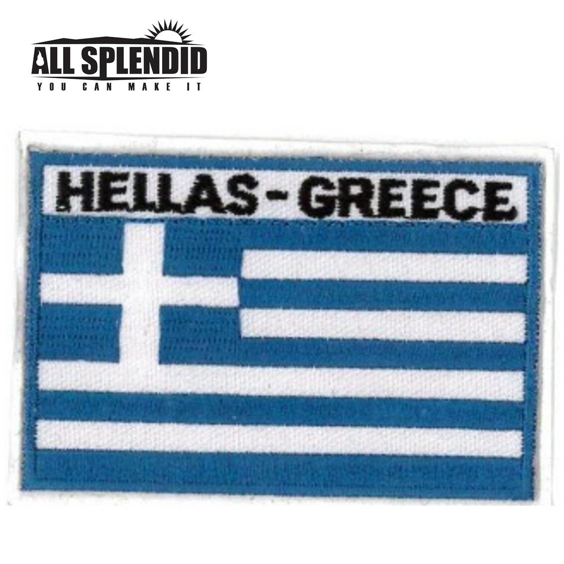 希臘 刺繡 燙布繡 Greece 國旗 布貼片 布藝 補丁貼布 DIY 背膠章 立體 圖案貼 外套 貼布章
