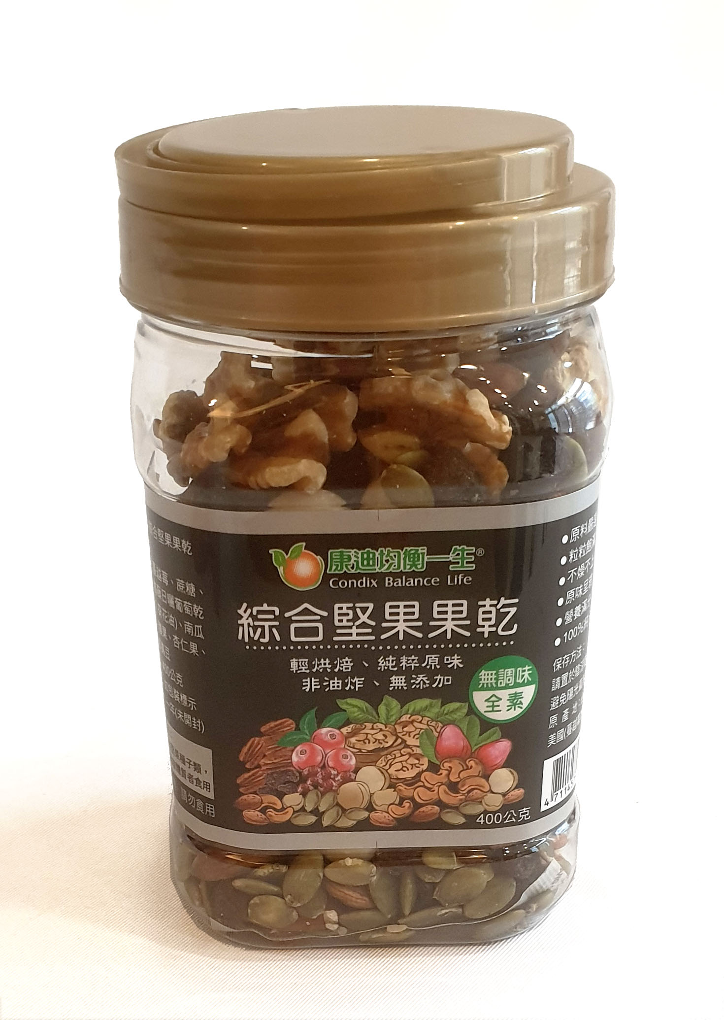 康迪 綜合堅果 400公克/罐 (產地美國/台灣) 堅果
