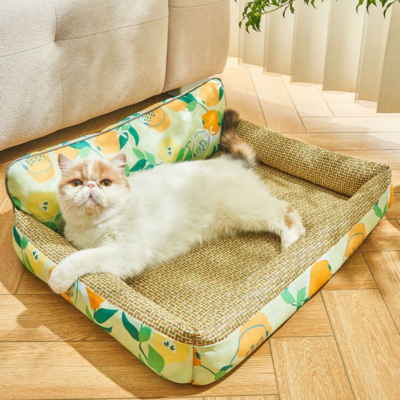 貓窩夏季藤編涼席貓咪沙發床涼窩睡墊可拆洗狗窩夏天冰窩寵物用品