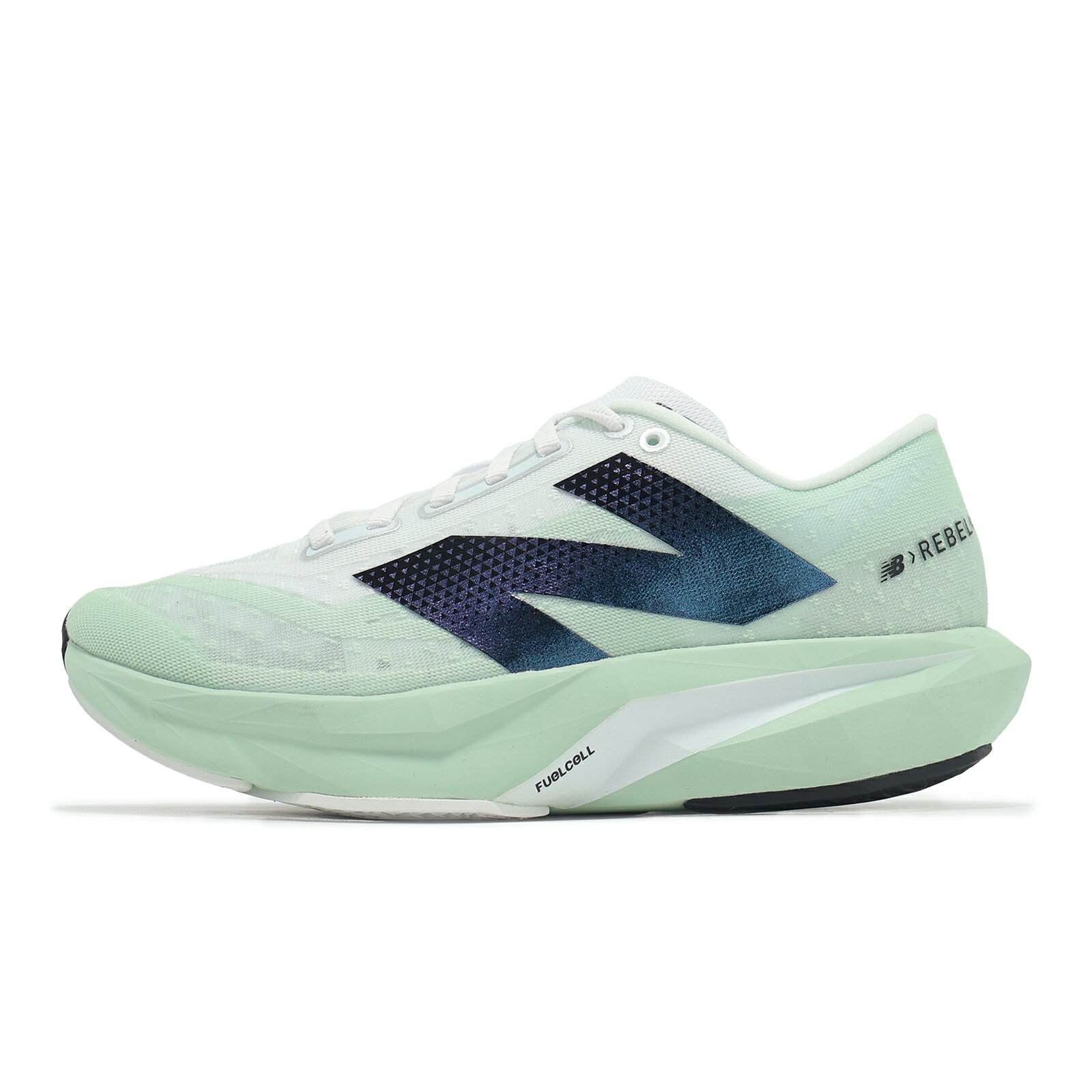 New Balance NB 競速跑鞋 FuelCell Rebel V4 D 寬楦 女鞋 綠 藍 白 推進 支撐 NB WFCXCA4-D