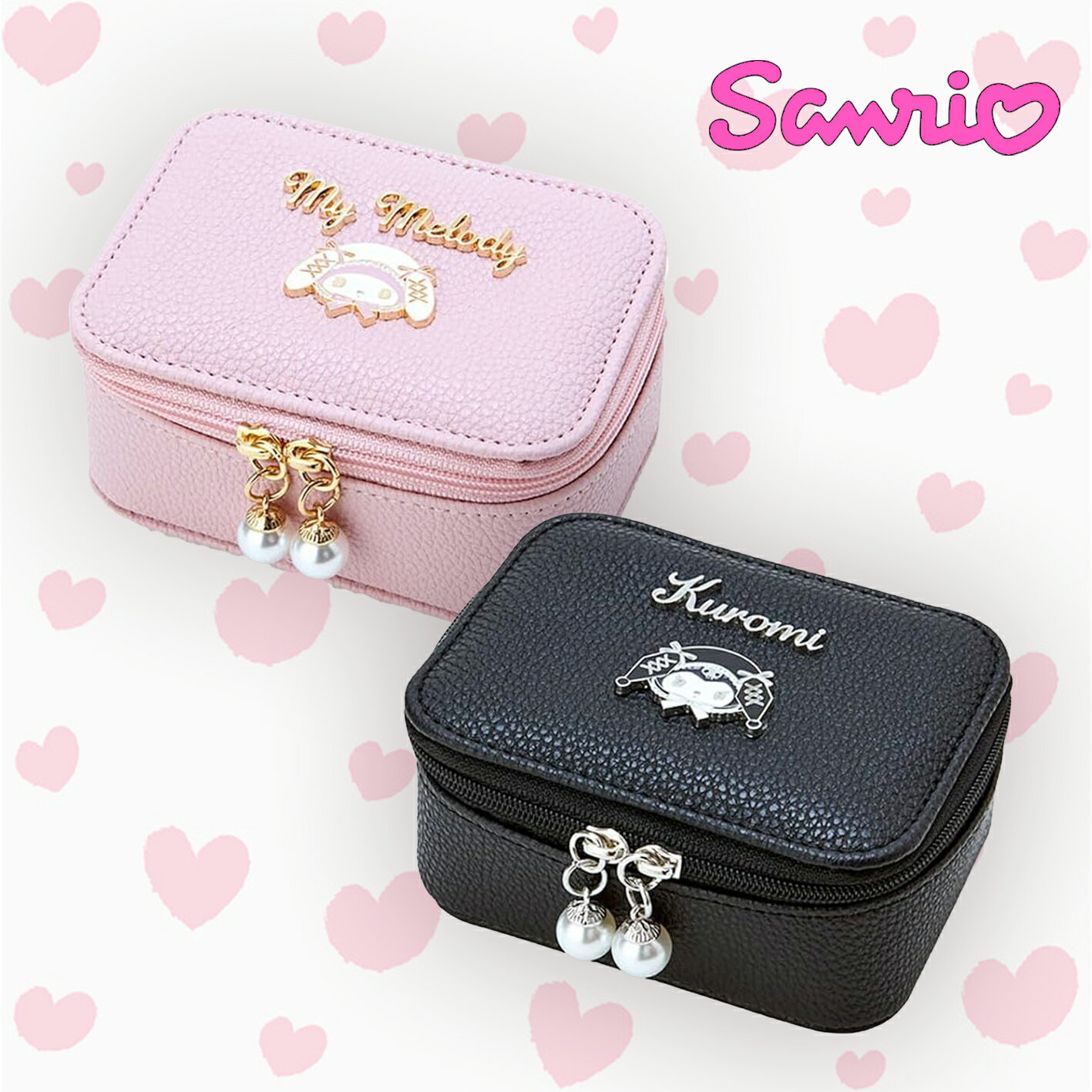 仿皮革飾品收納盒-酷洛米 美樂蒂 三麗鷗 Sanrio 日本進口正版授權