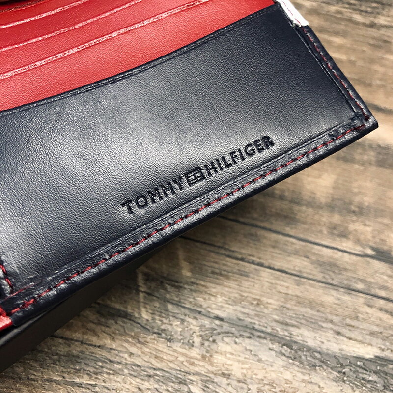 美國百分百【全新真品】Tommy Hilfiger 皮夾 證件夾 TH 短夾 錢包 卡夾 票夾 logo 男夾 J531 6