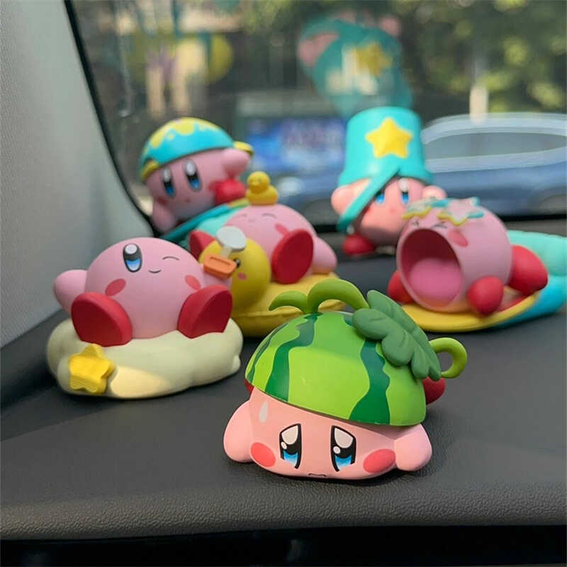 星之卡比汽車內飾車用擺件高級感小眾電動車電腦桌裝飾系可愛
