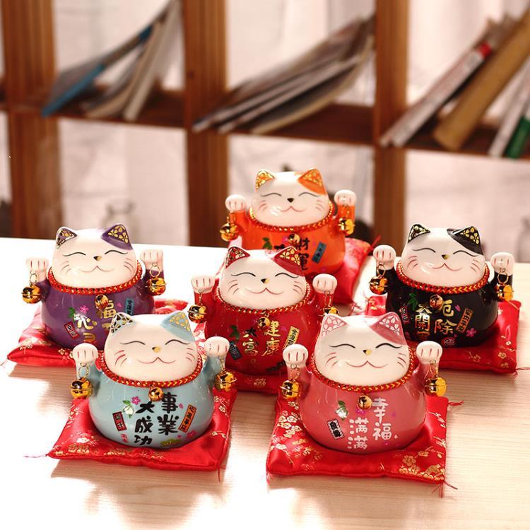 招財貓小擺件陶瓷創意禮品家居裝飾日本存錢罐客廳家用開業發財貓 幸福驛站