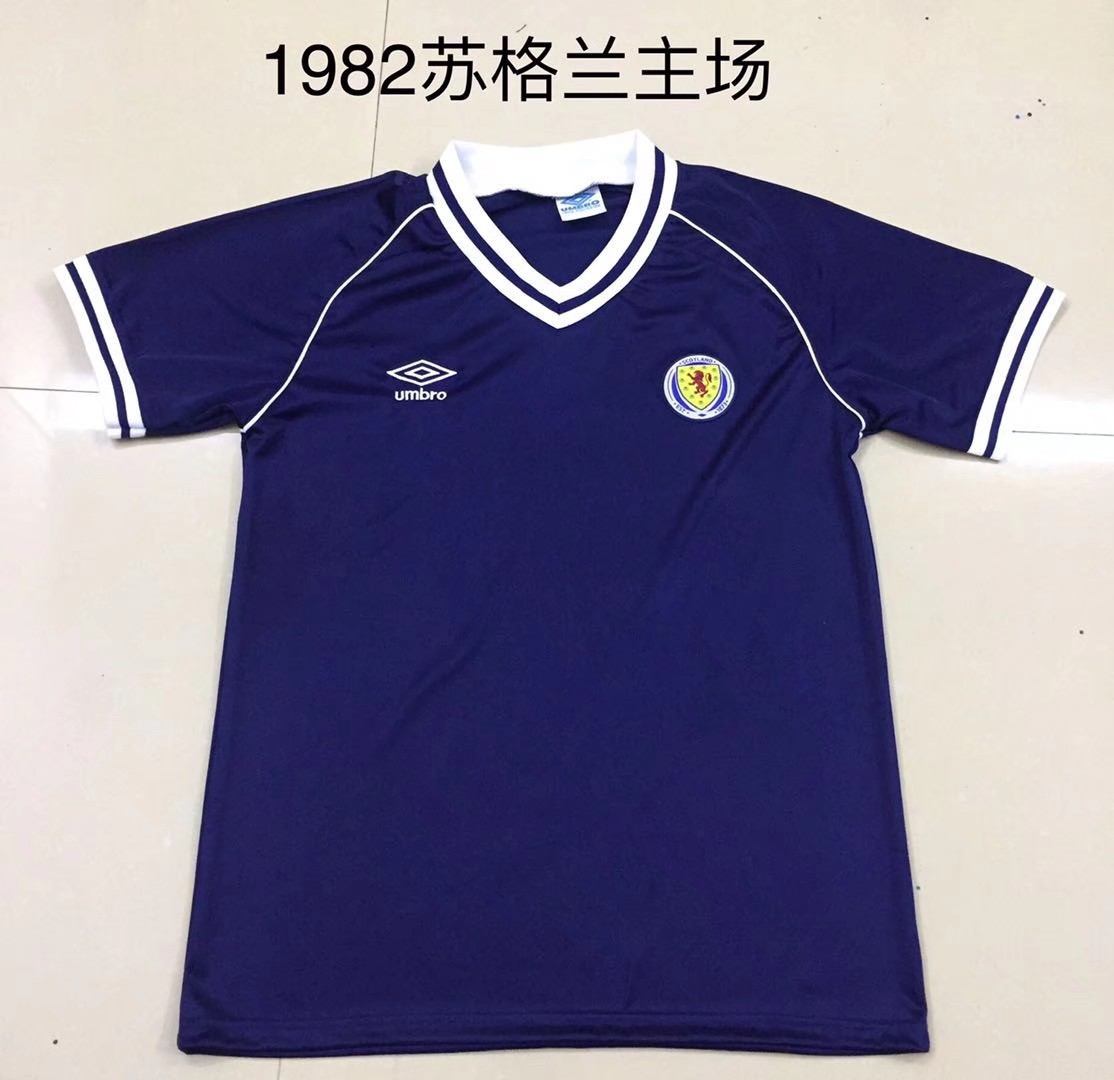 1986蘇格蘭國家隊主客場復古足球短袖上裝 Scotland football球衣