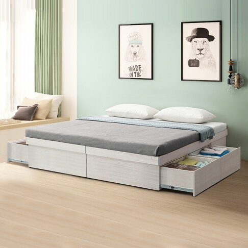 熊大心『加高』收納型安全圓角床底-5尺 六分木心板製造、F3低甲醛、標準雙人床、雙人床架【myhome8居家無限】★APP下單享點數4% 1