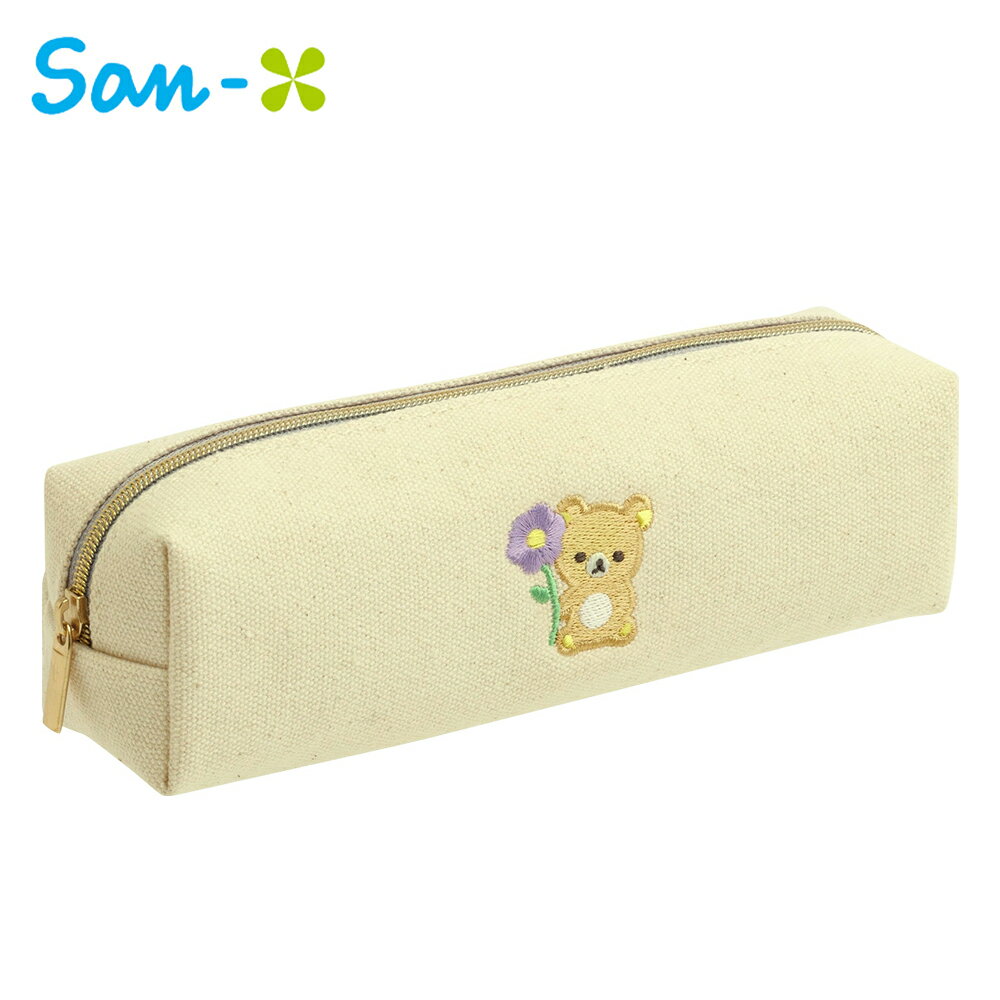 【日本正版】拉拉熊 帆布筆袋 鉛筆盒 筆袋 懶懶熊 Rilakkuma San-X 881104