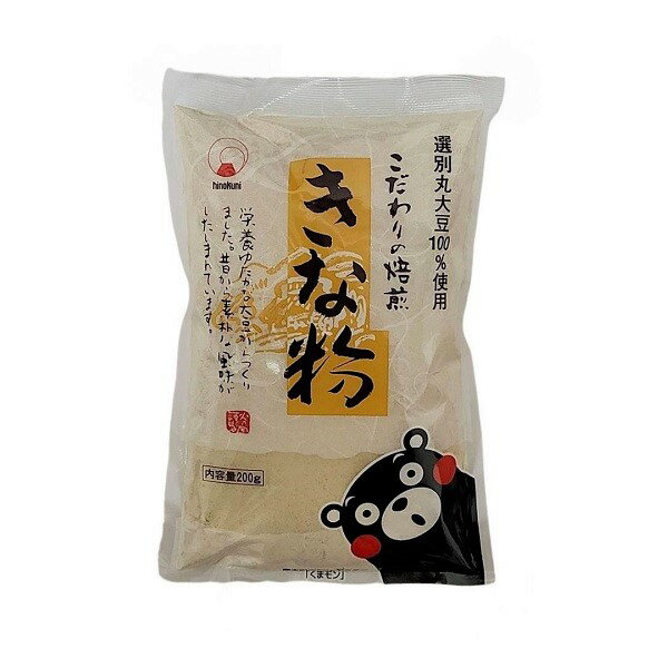【江戶物語】HINOKUNI 火乃國 熊本熊 焙煎黃豆粉 200g 丸大豆 和菓子 蕨餅 糰子 日式甜點 日本原裝進口