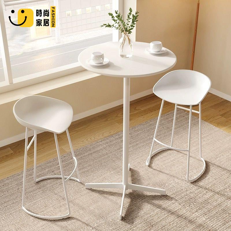 奶茶店民宿商用鐵藝吧臺高桌椅