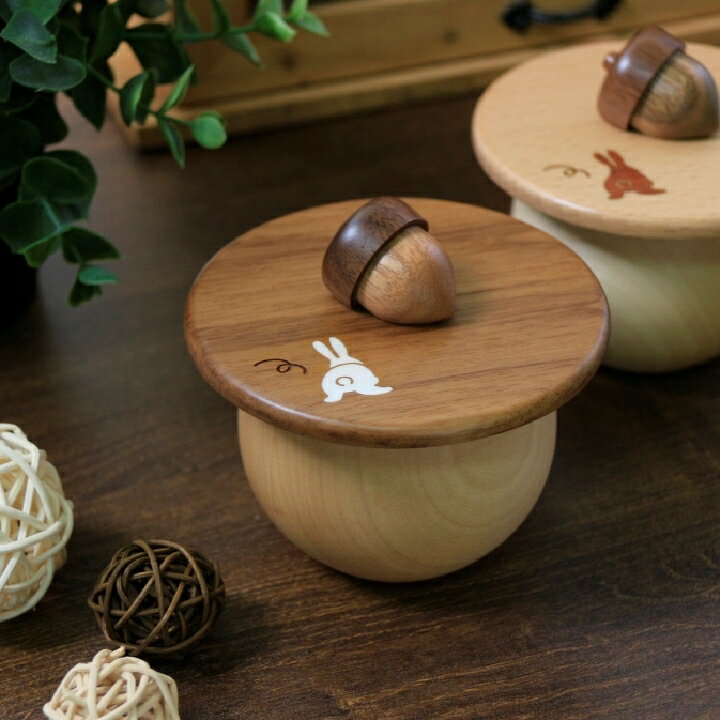 日本手作橡果木杯蓋(兔子胡桃木紋)《 杯蓋 YUMEKOBO 杯具 木杯蓋 杯子用 防塵 保溫》
