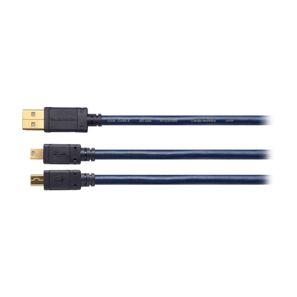 (現貨)Audio-Technica鐵三角 AT-EUS1000mn (USB A TO Mini B) USB訊號傳輸線 台灣公司貨