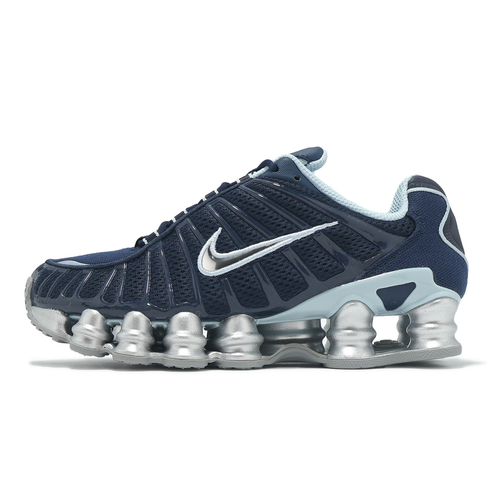 Nike 休閒鞋 Wmns Shox TL 女鞋 藍 銀 支撐 緩震 彈簧鞋 IH4481-400