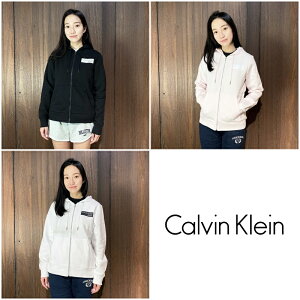 美國百分百【全新真品】 Calvin Klein 連帽外套 棉質 刷毛 女款 CK 夾克 大logo 三色 AY02
