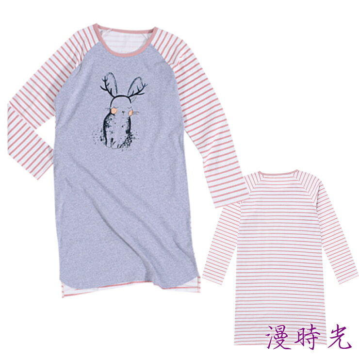 通減齡流行睡衣純棉性感睡裙居家服空調服 S-XL【漫時光】(87089L)