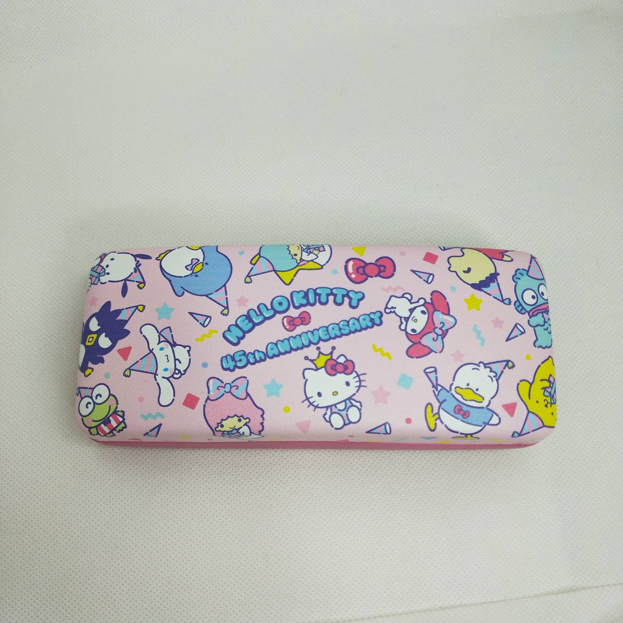 大賀屋 日貨 HELLO KITTY 眼鏡盒 眼鏡袋 盒子 收納盒 飾品盒 眼鏡布 日本雜貨 正版 J00016016