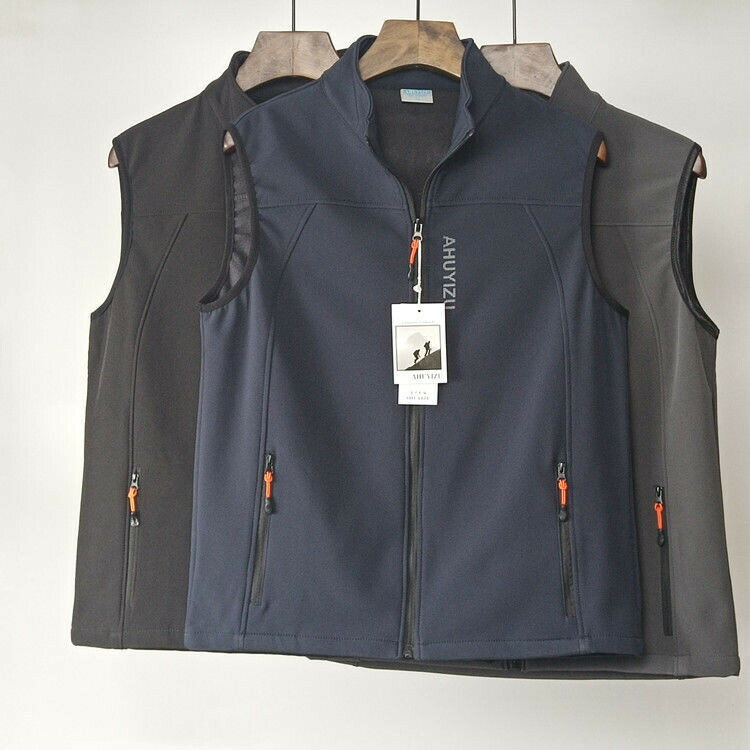【秋季新品】大碼背心男 工作馬甲 馬甲背心 工裝馬甲 背心外套 秋冬戶外搖粒絨軟殻馬甲 速幹透氣立領保暖男外套運動坎肩