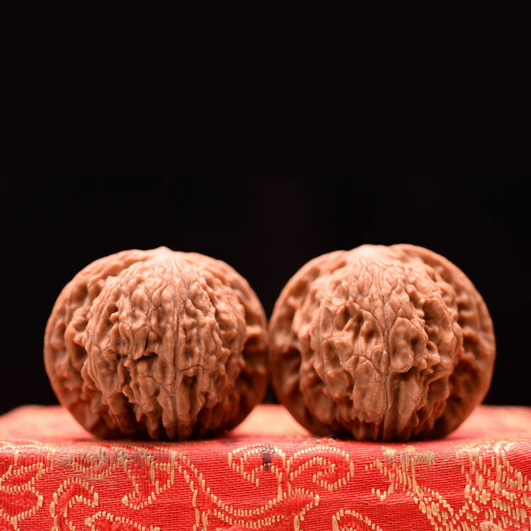 老款磨盤悶尖獅子頭38-41精品正磨文玩核桃把玩手玩麻核桃古玩| 協貿