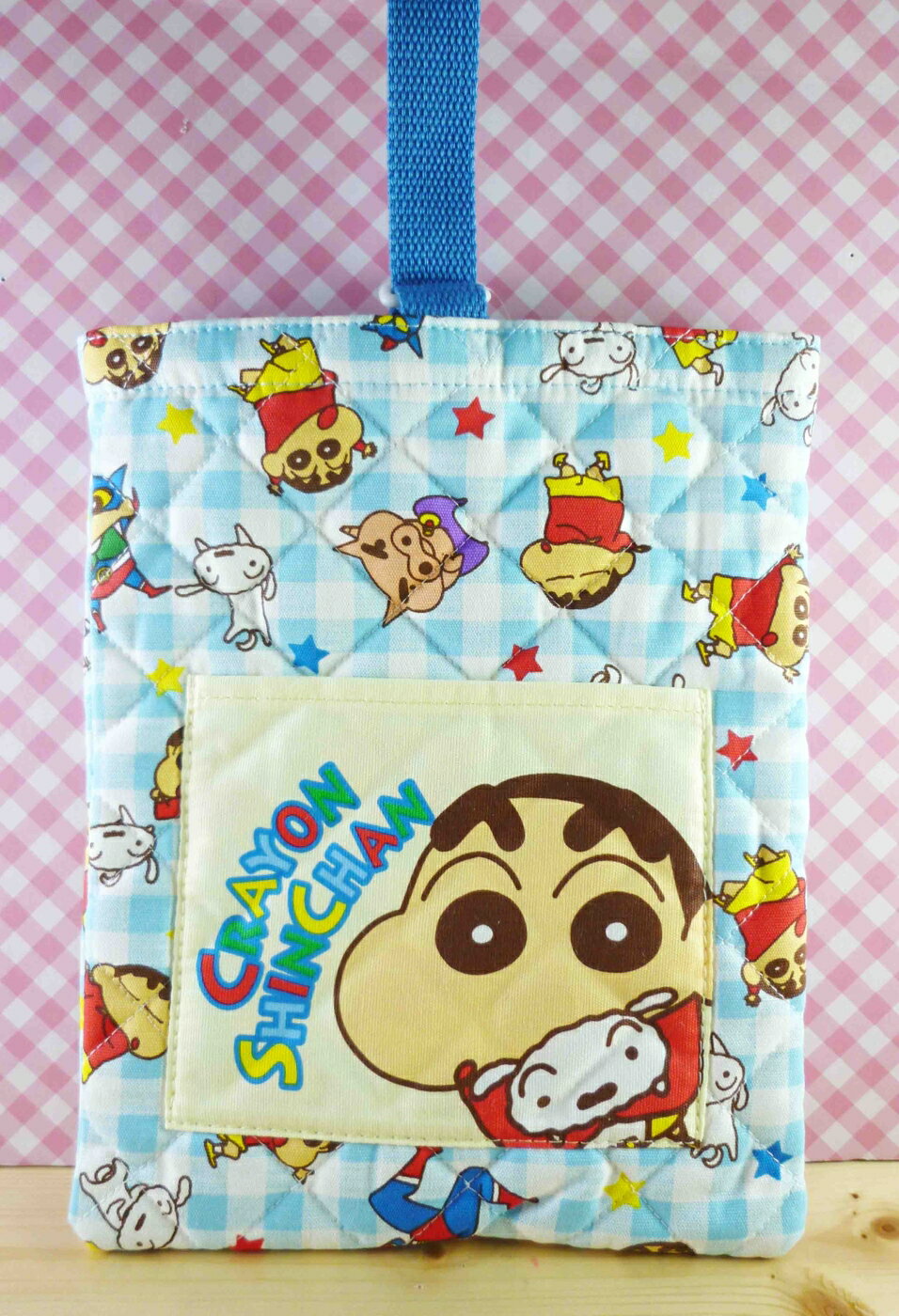 【震撼精品百貨】蠟筆小新 Crayon Shin-chan 小新手提袋/收納袋-藍色#85046 震撼日式精品百貨