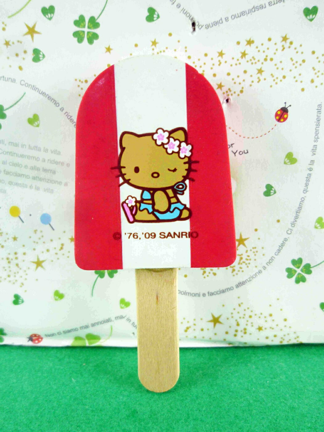 【震撼精品百貨】Hello Kitty 凱蒂貓 冰棒造型橡皮擦-紅夏天 震撼日式精品百貨
