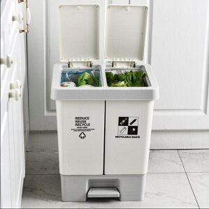 生活垃圾桶分類生活垃圾桶廚房家用帶蓋創意大號專用廁所客廳高檔腳踩腳踏拉圾筒【林之舍】