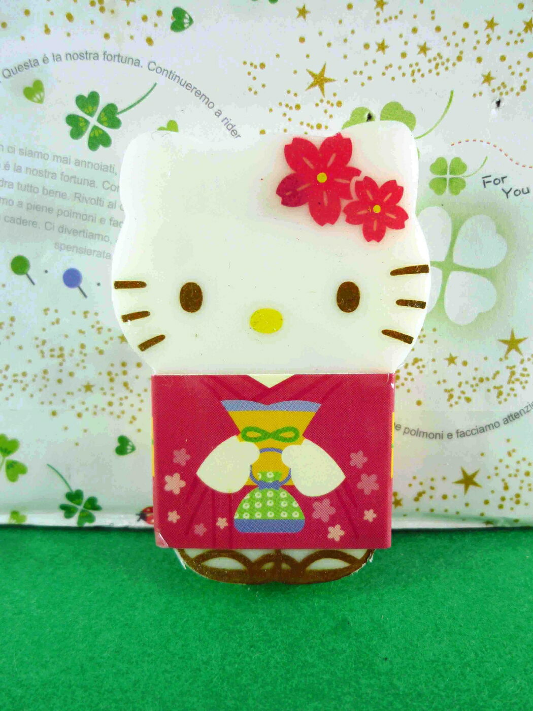 【震撼精品百貨】Hello Kitty 凱蒂貓 造型橡皮擦-紅和風 震撼日式精品百貨