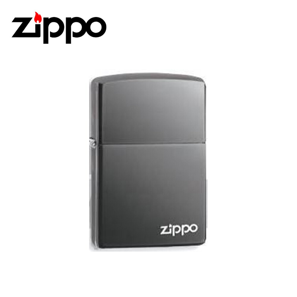 Zippo 黑冰鏡面 Zippo Logo 大 打火機 150ZL
