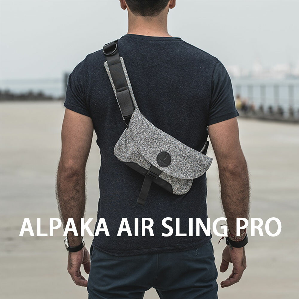 【母親節限時下殺】澳洲 ALPAKA Air Sling PRO 二代防盜機能側肩包 黑色/灰色