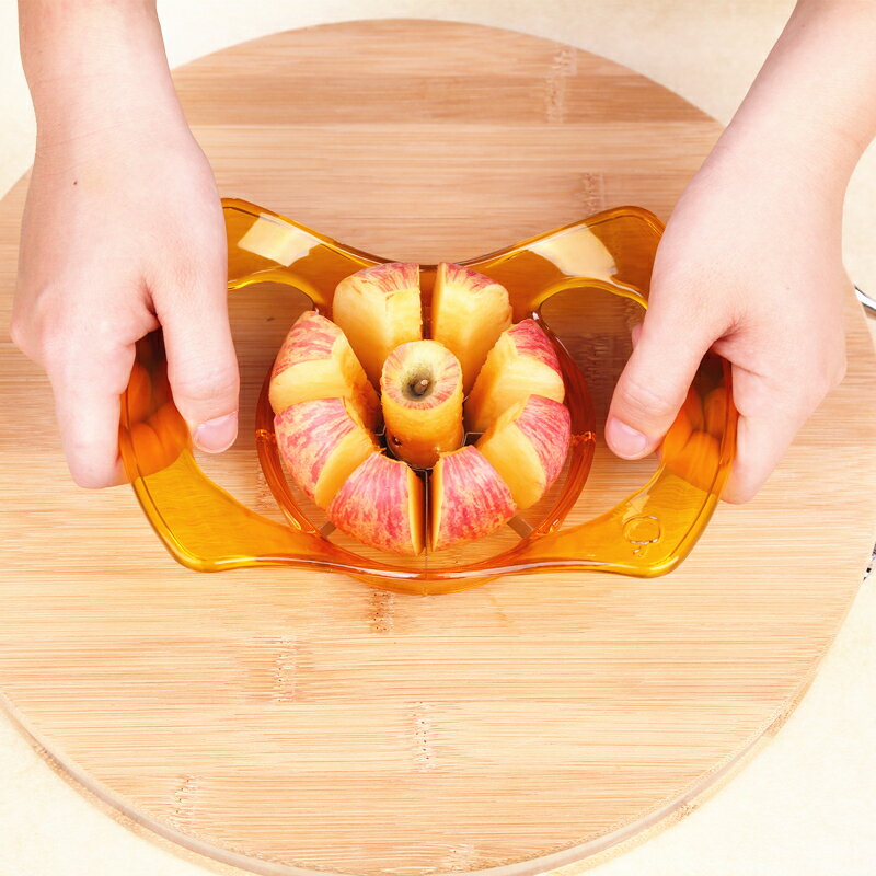 加厚不銹鋼蘋果切塊切片器去核水果分切割器削皮刀剝橙器拼盤工具1入