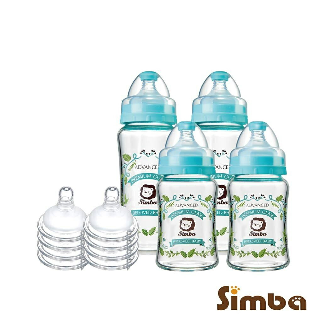 Simba小獅王辛巴蘿蔓晶鑽寬口奶瓶孕媽準備套組(三色可挑) 1380元