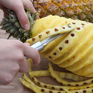 全不銹鋼菠蘿刀水果刀甘蔗鳳梨削皮器割菜刀挖籽去眼夾三叉去皮鏟