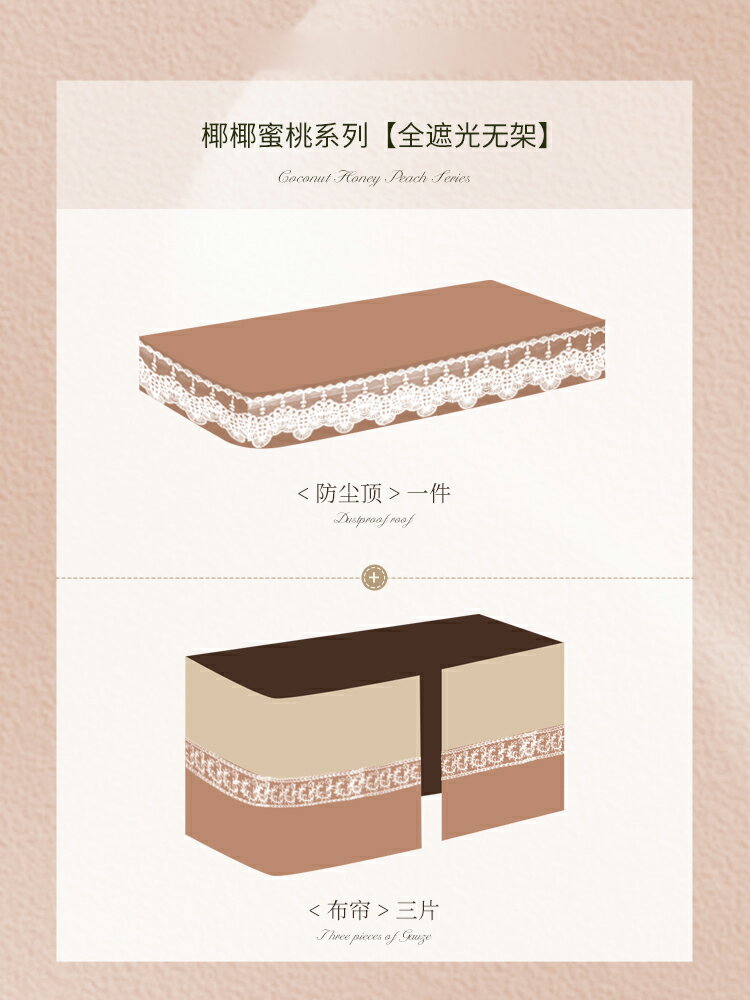 【可打統編 超低價】蒂言美式覆古u型軌道床簾宿舍上下鋪寢室強遮光窗加厚 大學生蚊帳 0