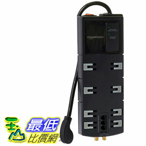 <br/><br/>  [106美國直購]  AmazonBasics 防護插座 8 Outlet Surge Protector with 12 Feet Cord, 4350 Joules<br/><br/>
