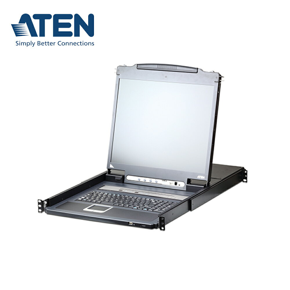 【預購】ATEN CL5708I Slideaway™ LCD KVM 抽拉式多電腦切換器 8埠PS/2-USB VGA單滑軌LCD KVM