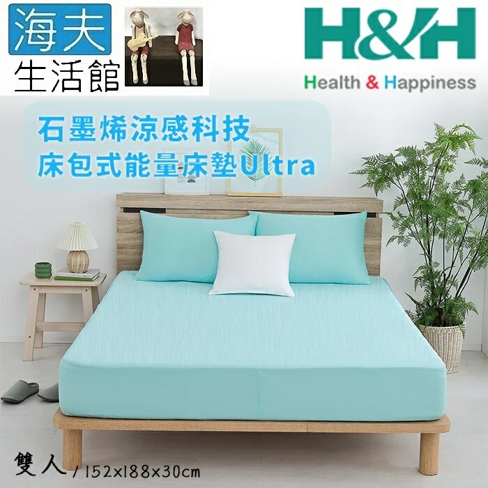 【海夫生活館】南良H&H 石墨烯涼感科技床包式能量床墊-Ultra (雙人)