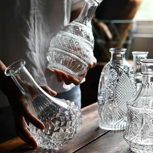 花瓶 花瓶ins風高顏值水培器皿花瓶法式小口徑復古玻璃瓶客廳擺件干花