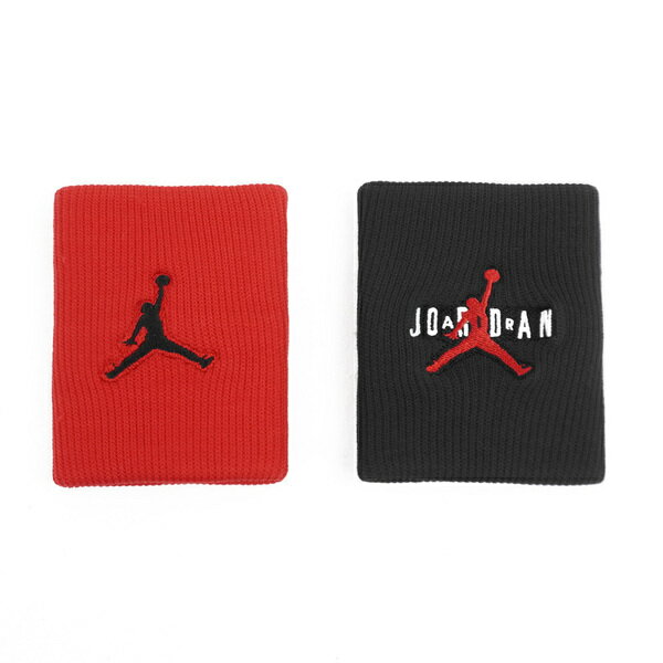 Nike Jordan Jumpman Terry DX6998-636] 腕帶 運動 吸濕排汗 喬丹 2入裝 黑紅