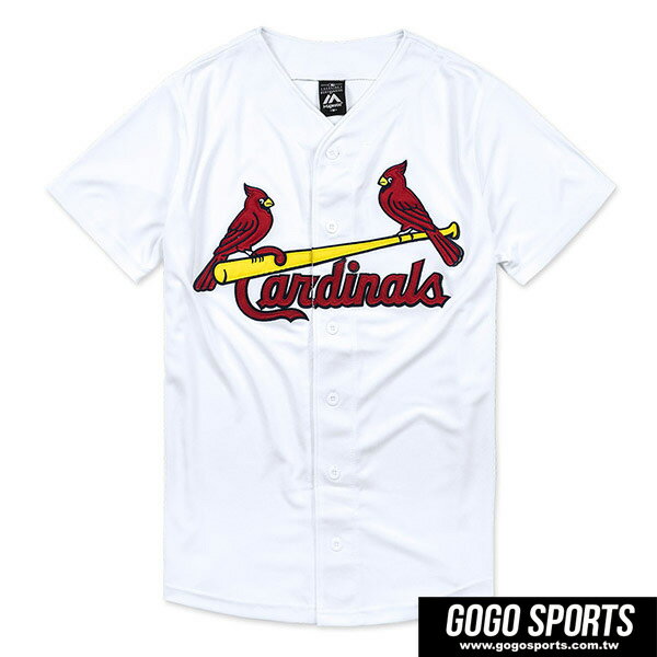 【滿2件再95折】【毒】MLB STL 聖路易紅雀 經典款 LOGO 白色 棒球球衣