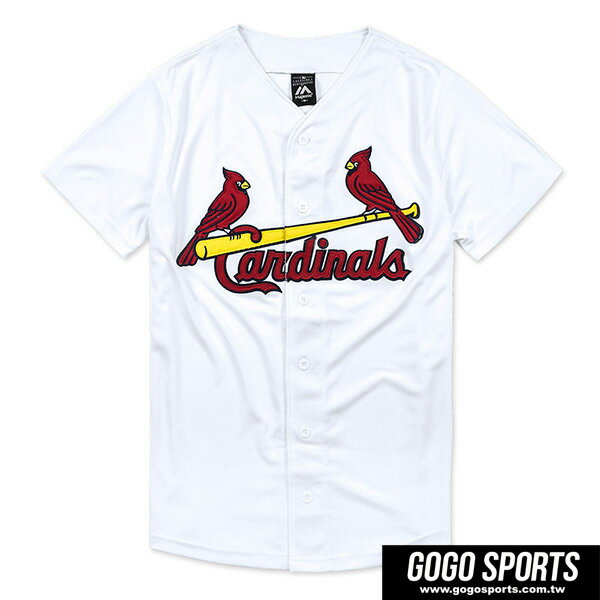【毒】MLB STL 聖路易紅雀 經典款 LOGO 白色 棒球球衣【領券折222｜Cube卡+APP下單最高10%回饋】