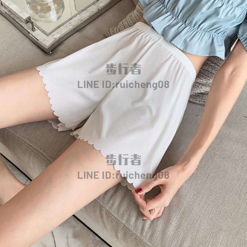 無痕打底防走光安全褲女夏季薄款寬松不卷邊冰絲保險短褲可內外穿【步行者戶外生活館】